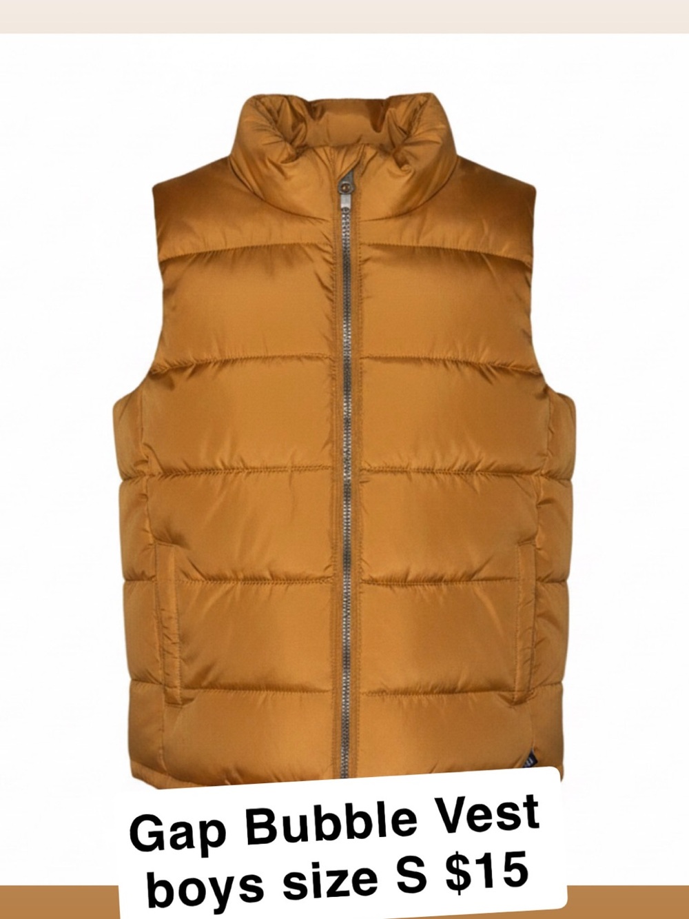 GAP Boys Mustard Puffer Vest